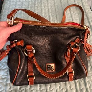 Dooney and Bourke pebble grain leather small satchel.